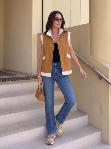 Cozy Sherpa Lined Corduroy Vest