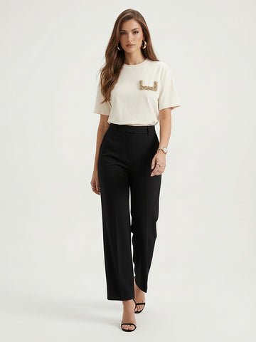 Crystal Detail Cotton T-Shirt