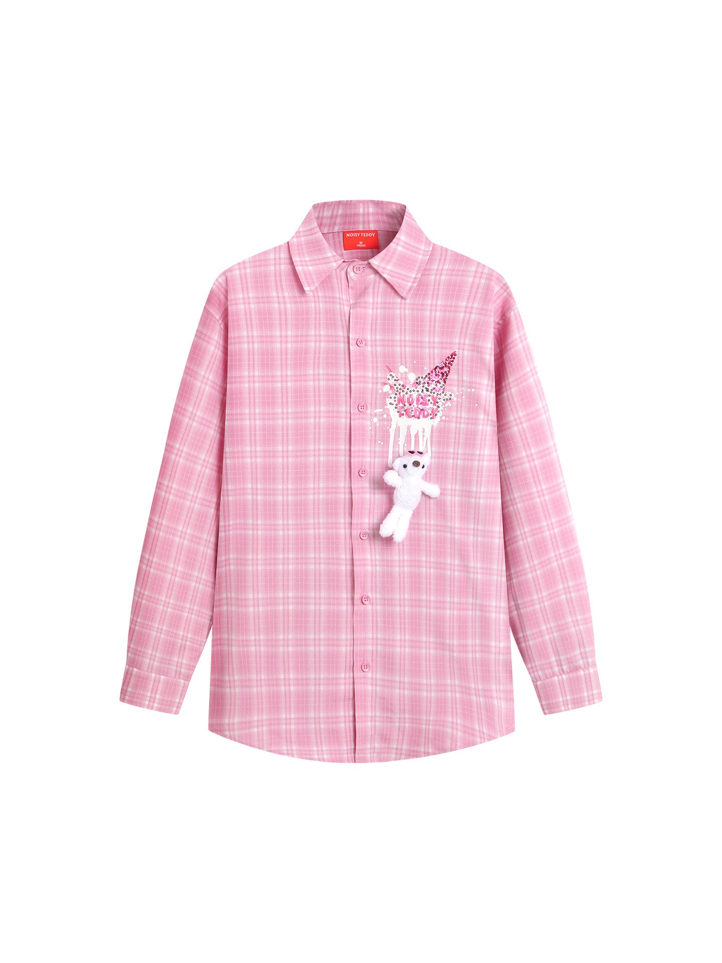 Cute Graphic Plaid Button Up Shirt