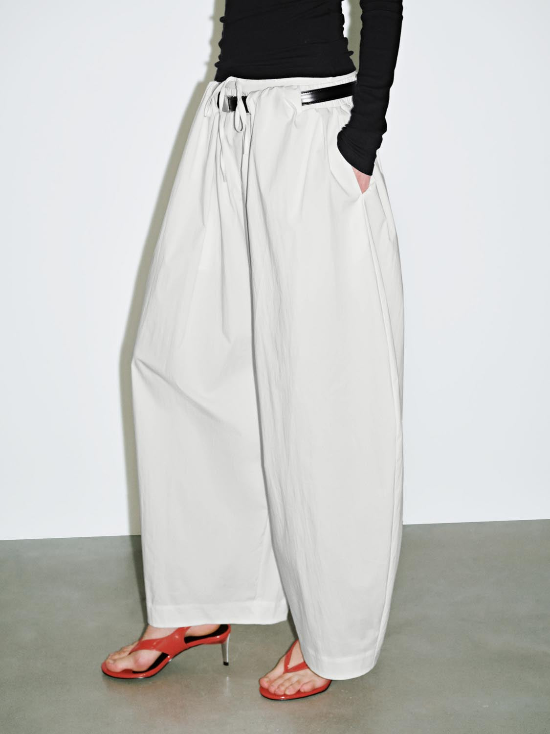 Belted Wide Leg Pants