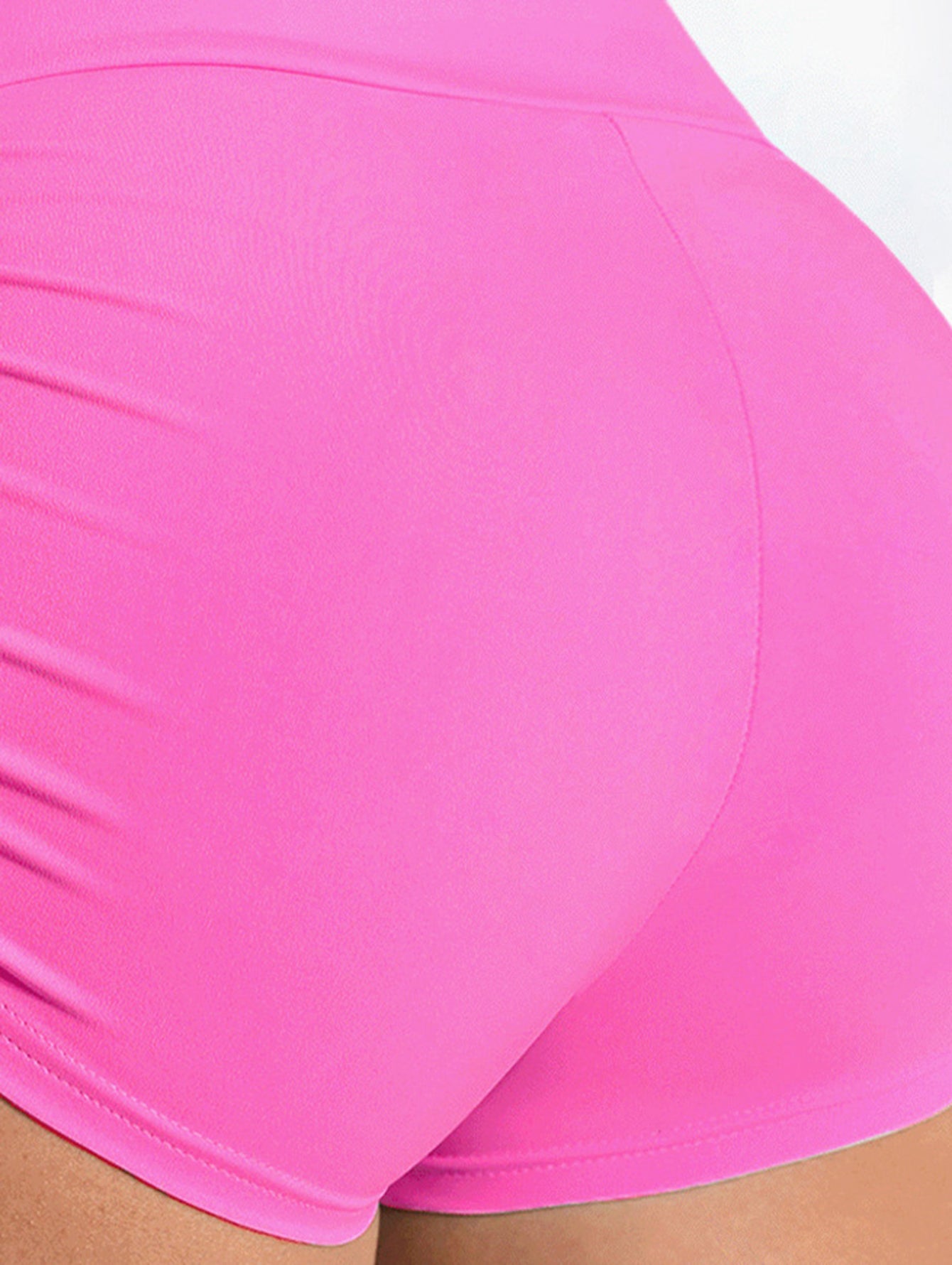 High-Waisted Side-Ruched Drawstring Athletic Shorts-Multicolor