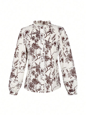 Floral Print Lon Sleeve Bohemian Shirt