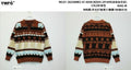 Cozy Patterned Collared Knit Pullover Sweater