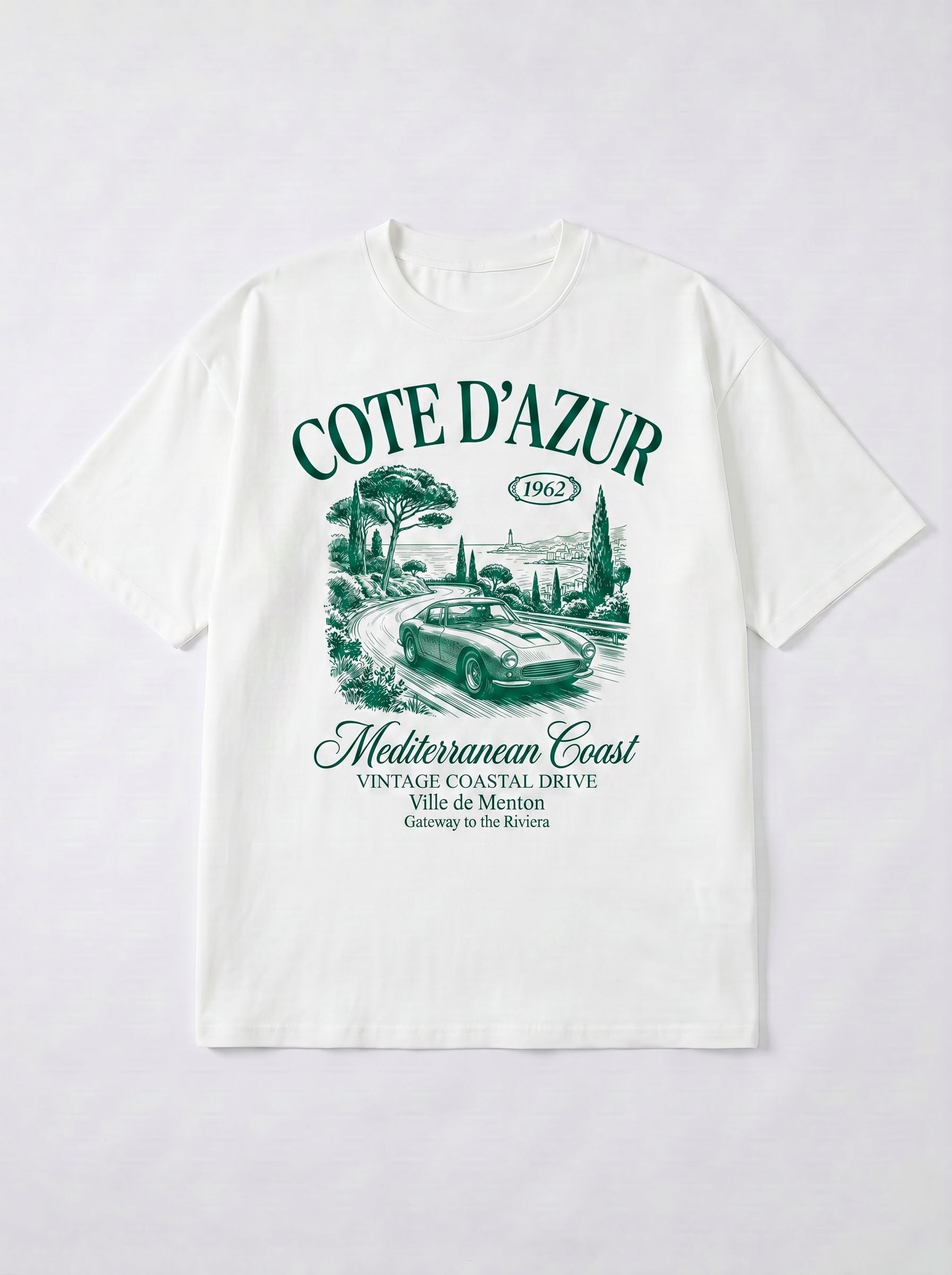 Vintage Graphic Riviera Coastal Mens T-Shirt