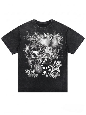 Oversized Vintage Washed Graphic T-Shirt