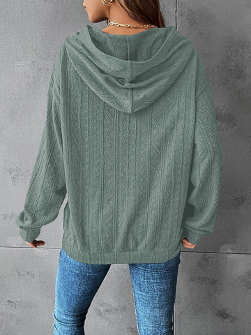 Cozy Textured Pullover Hoodie Sweatshirt