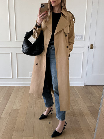 Classic Double Breasted Trench Coat