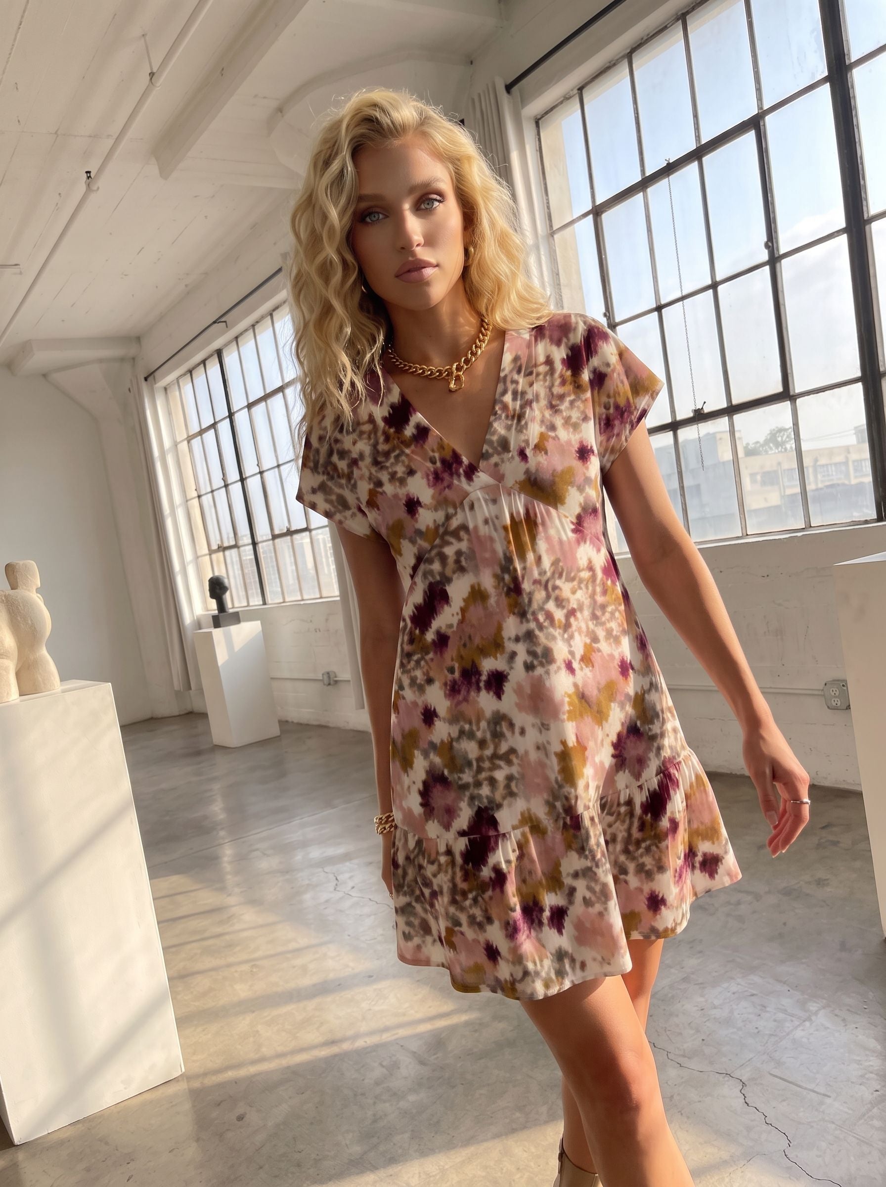 Mahlet B's Abstract Splatter Print Mini Dress