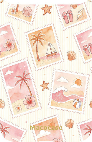 Tropical Beach Stamp Pattern Phone Case