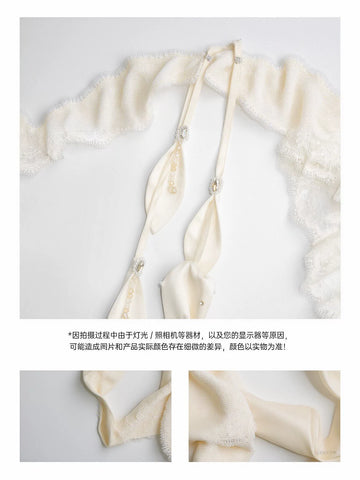 Lace Trim Cropped Satin Blouse
