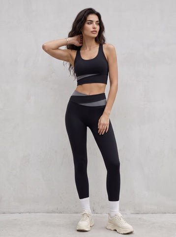 Colorblock High Waist Yoga Set