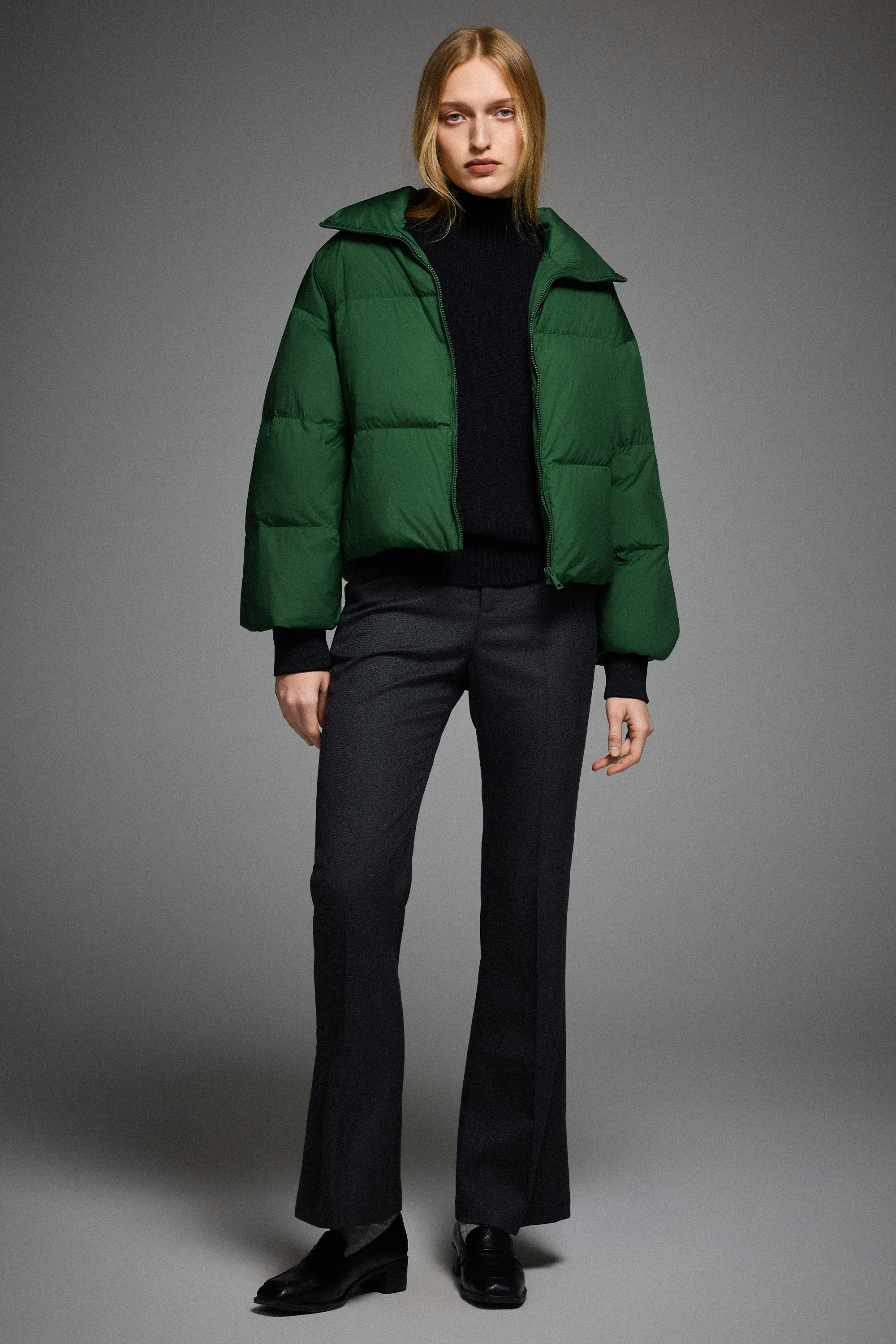 Cropped Oversized Puffer Jacket