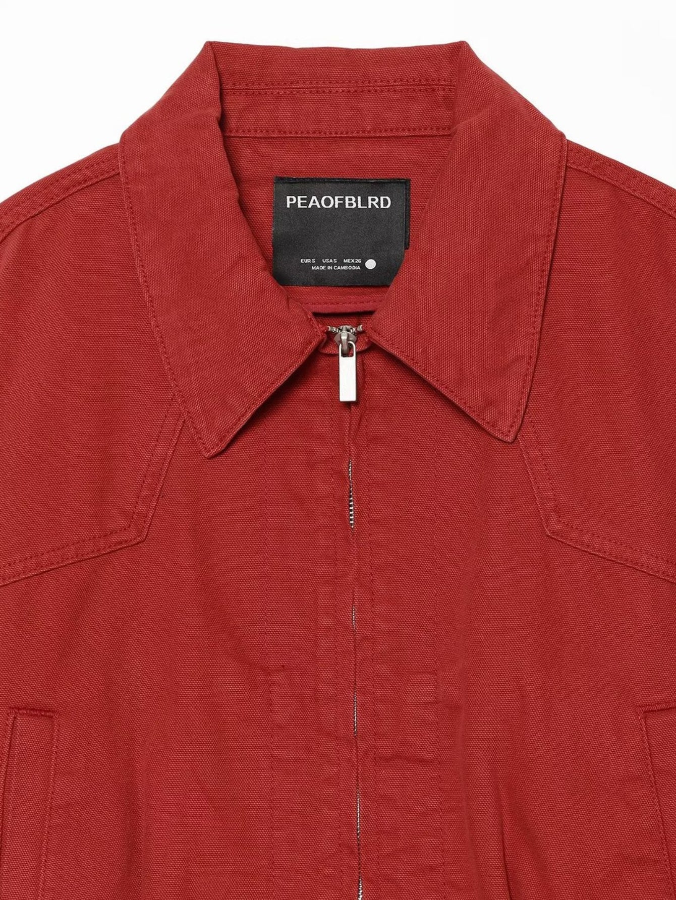 Oversized Zip Up Canvas Jacket