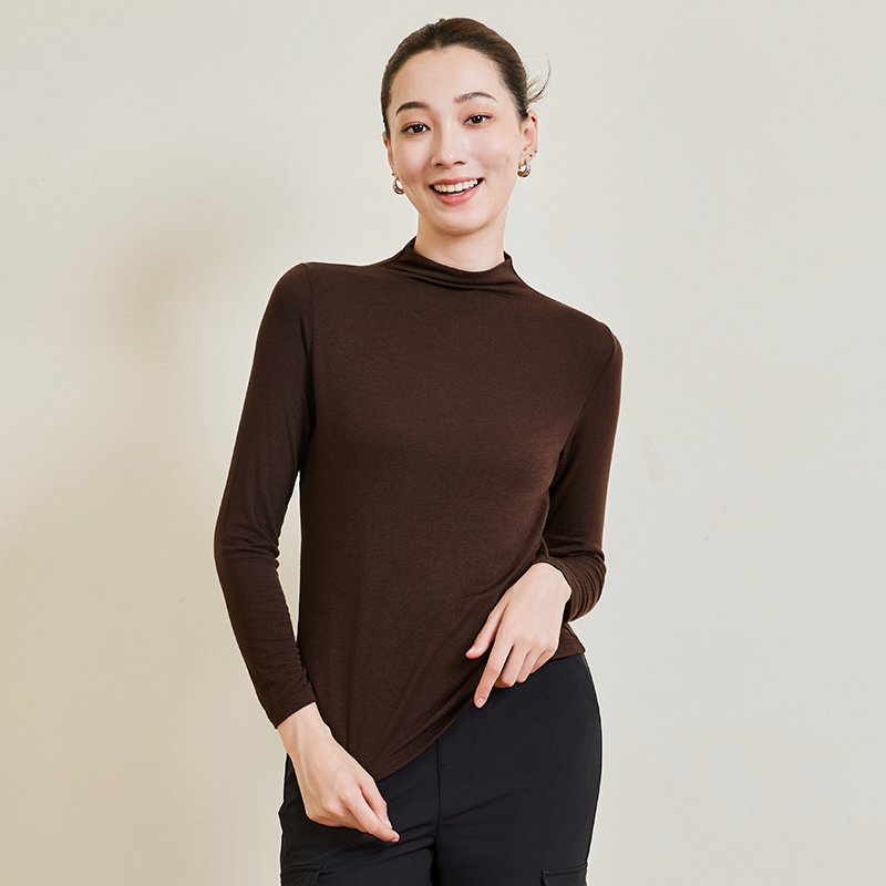 Soft Cozy Mock Neck Loungewear Tops