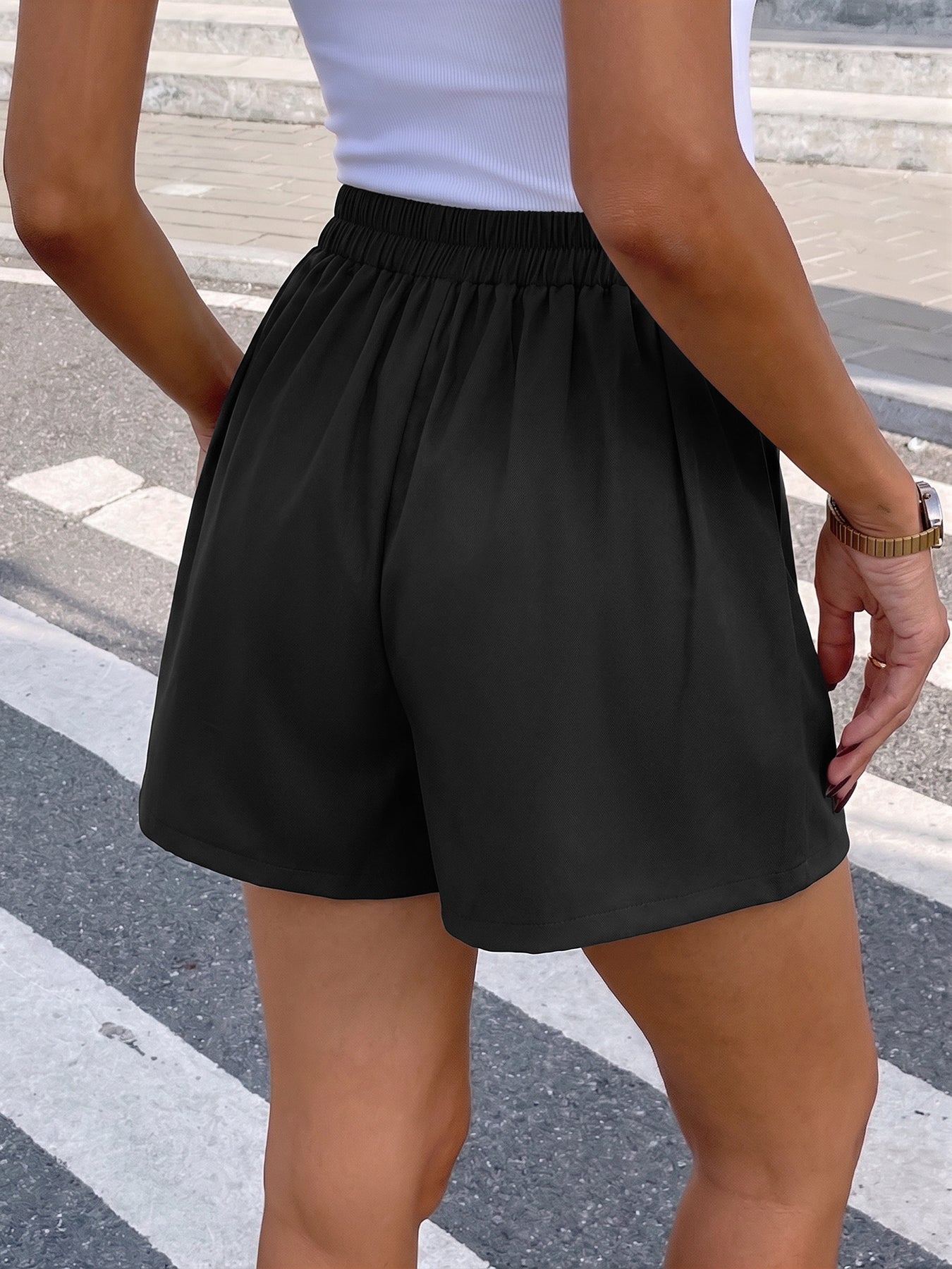 High Waisted Floral Button Shorts