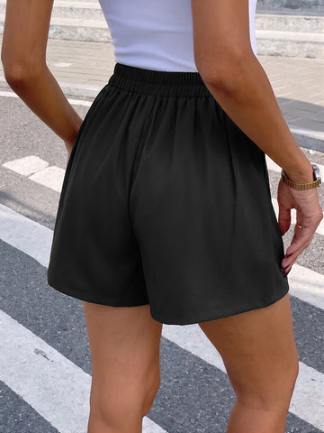 High Waisted Floral Button Shorts