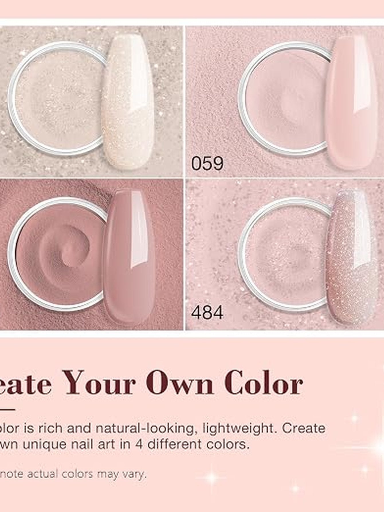 Nude Glitter Dip Powder Nail Kit