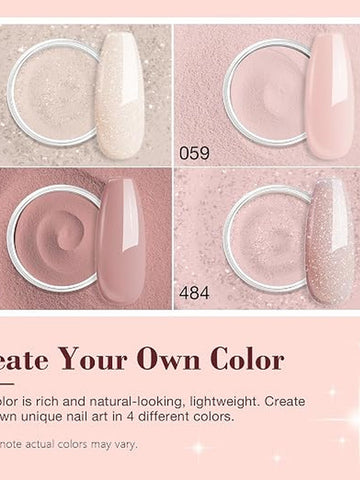 Nude Glitter Dip Powder Nail Kit