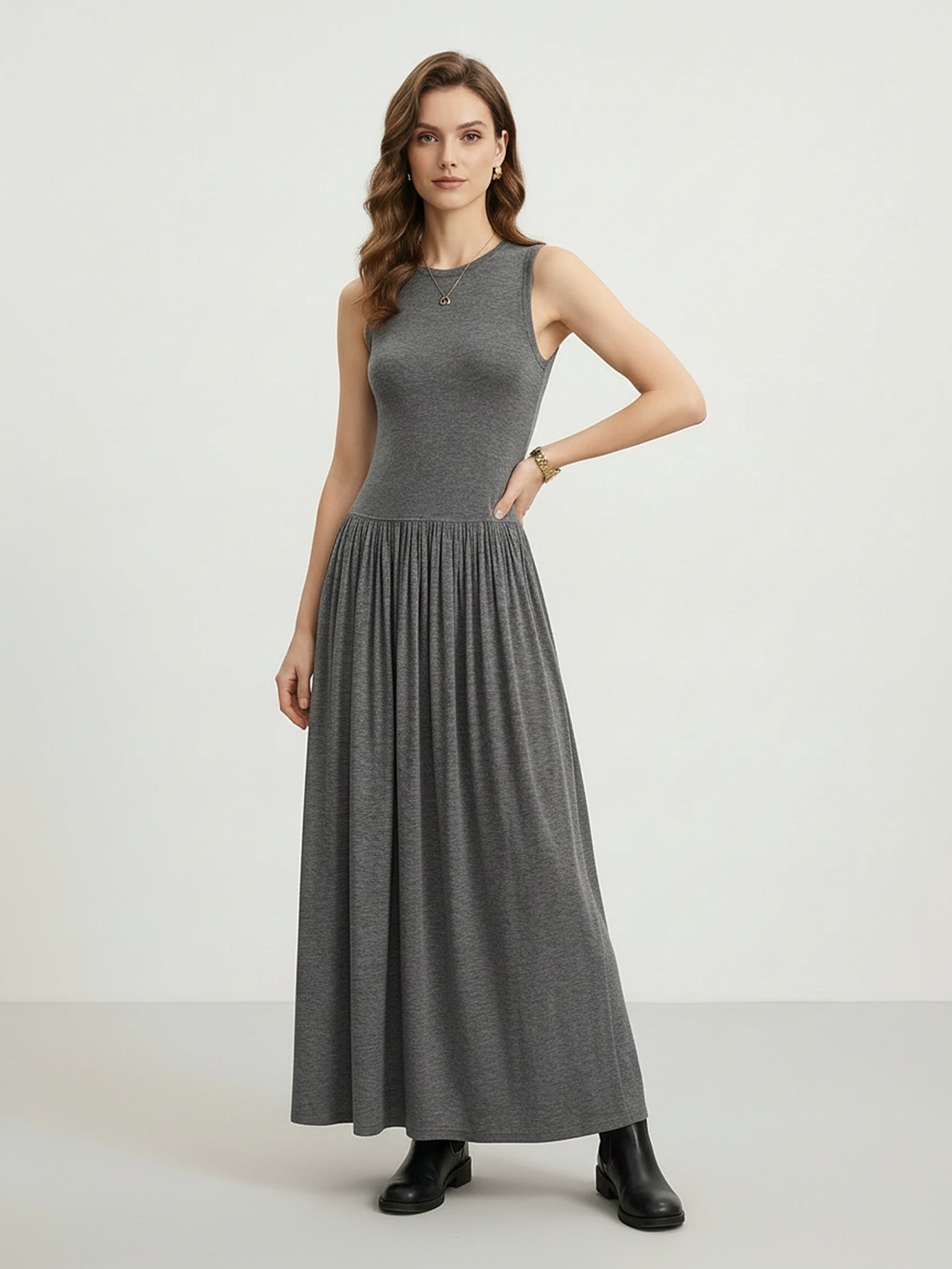 Wool Blend Tank Dress