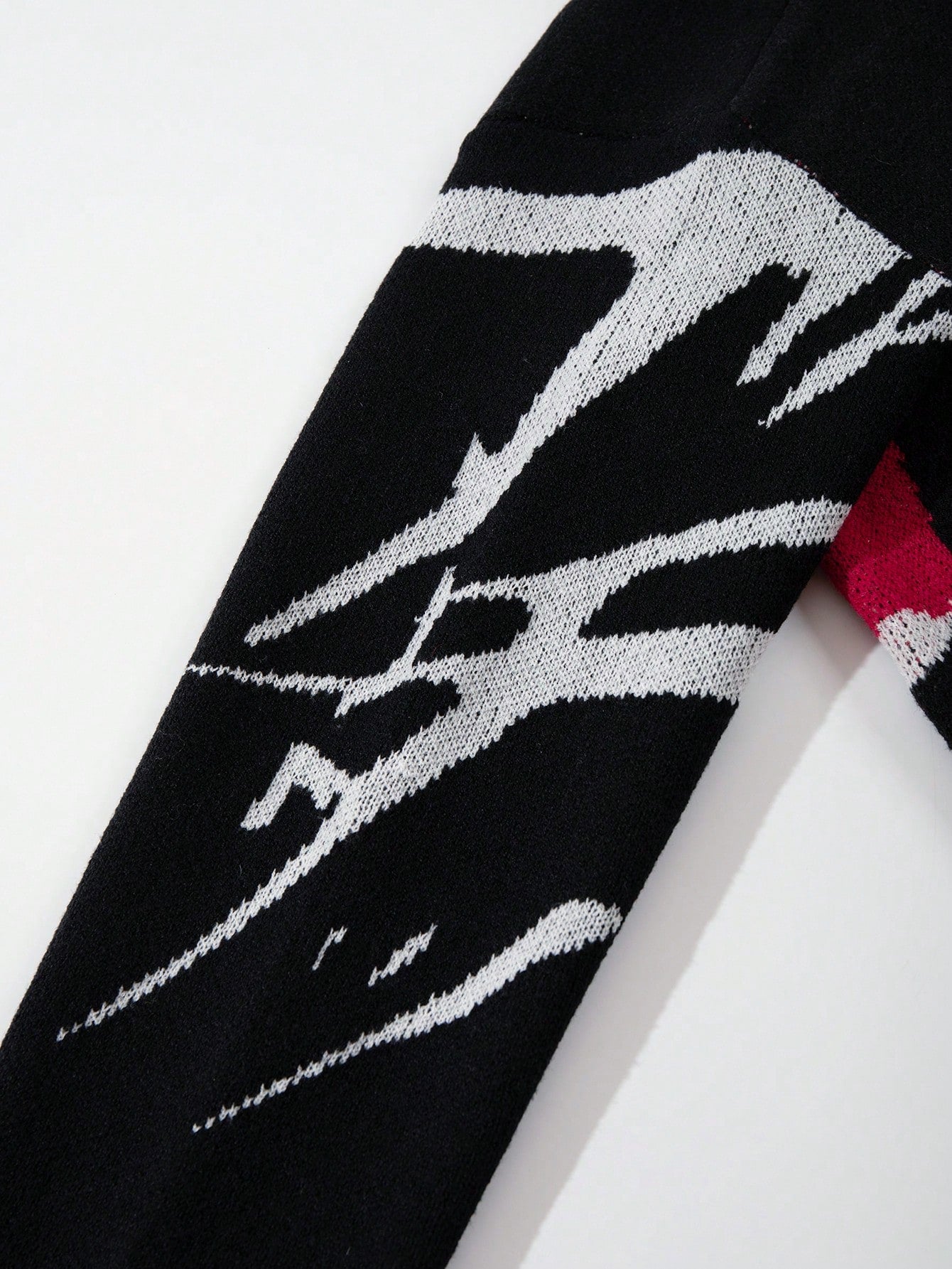 Oversized Anime Graphic Knit Sweater