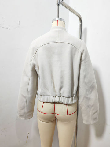 Cozy Wool Blend Snap Button Jacket