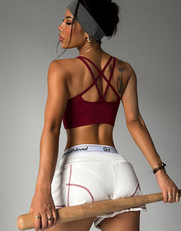 Dual-Strap Breathable Athletic Sports Bra