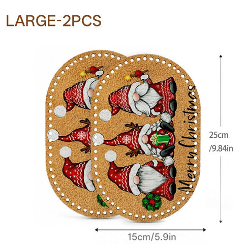 Merry Christmas Gnomes Wooden Basket Bottom
