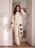 Cozy Floral Fuzzy Hooded Lounge Set