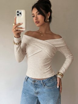 Off The Shoulder Crisscross Top