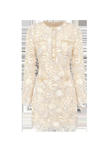 Elegant Floral Lace Mini Dress