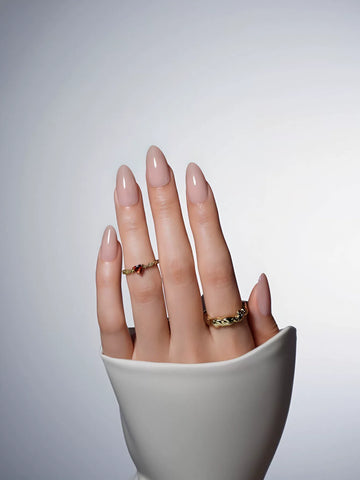 Classic Nude Almond Press On Nails