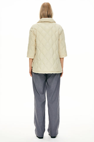 Quilted Button Up Padded Jacket