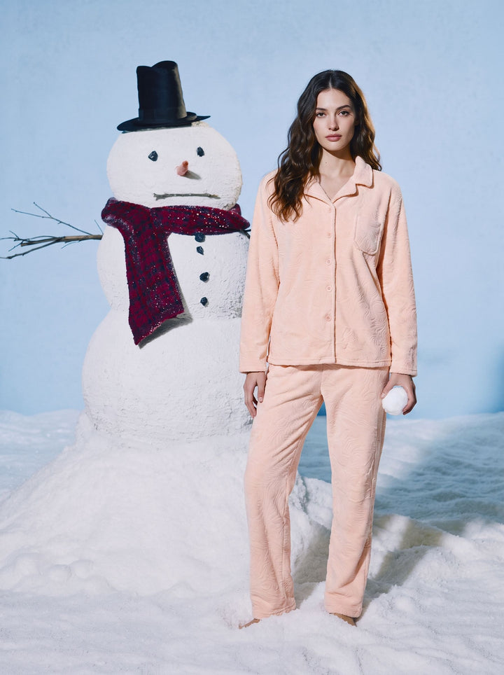 Cozy Soft Plush Pajama Lounge Set