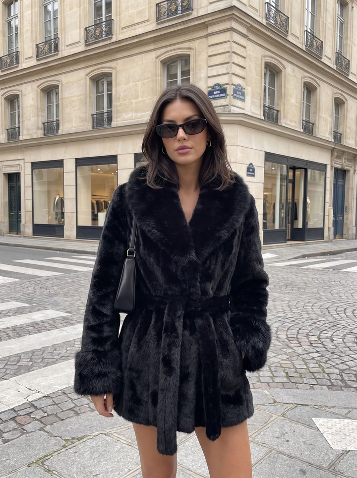Luxurious Plush Faux Fur Coat
