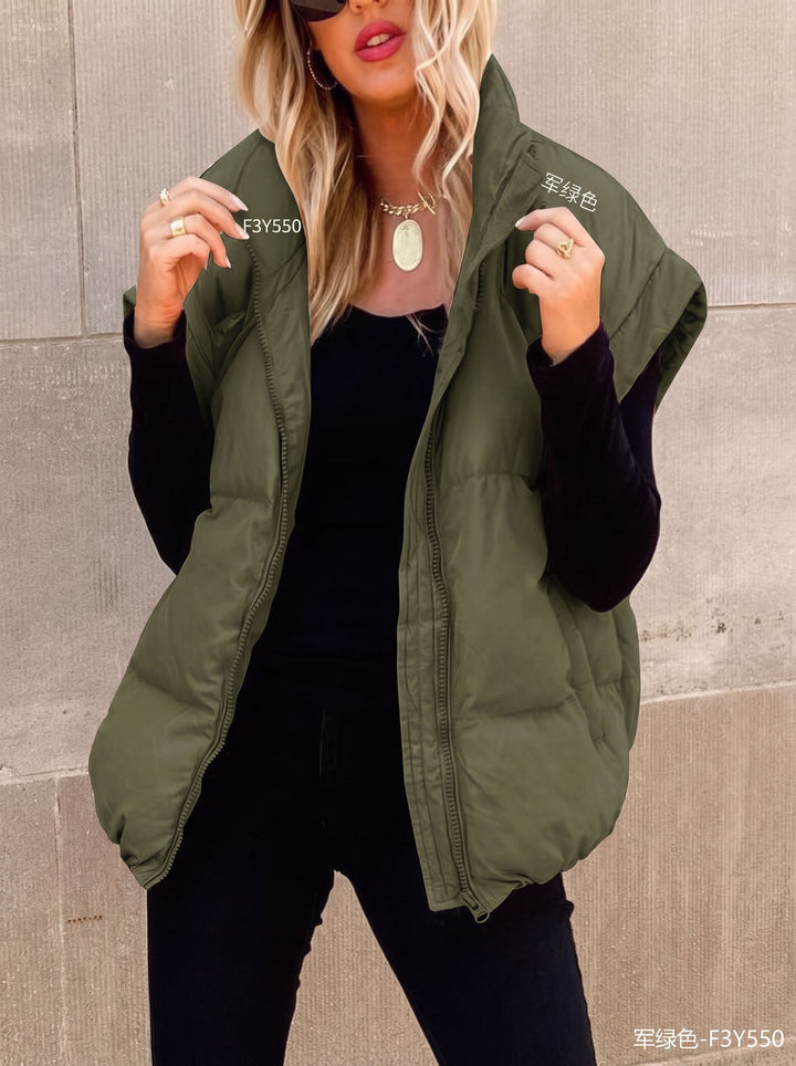 Oversized Puffer Vest Sleeveless Jacket
