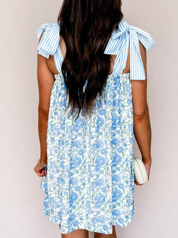 Floral Print Spaghetti Strap Mini Dress