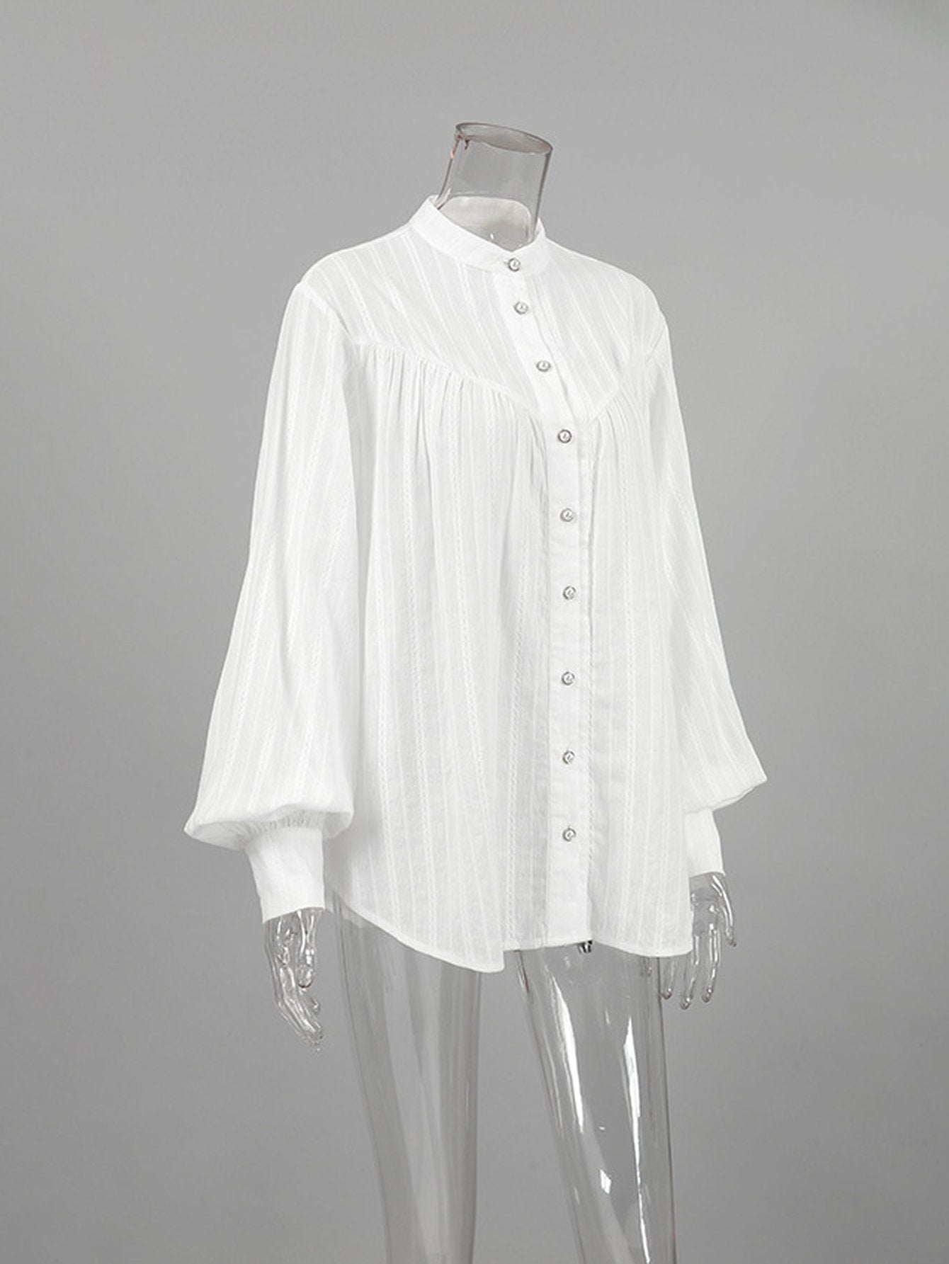Oversized Textured Button Down Shirt
