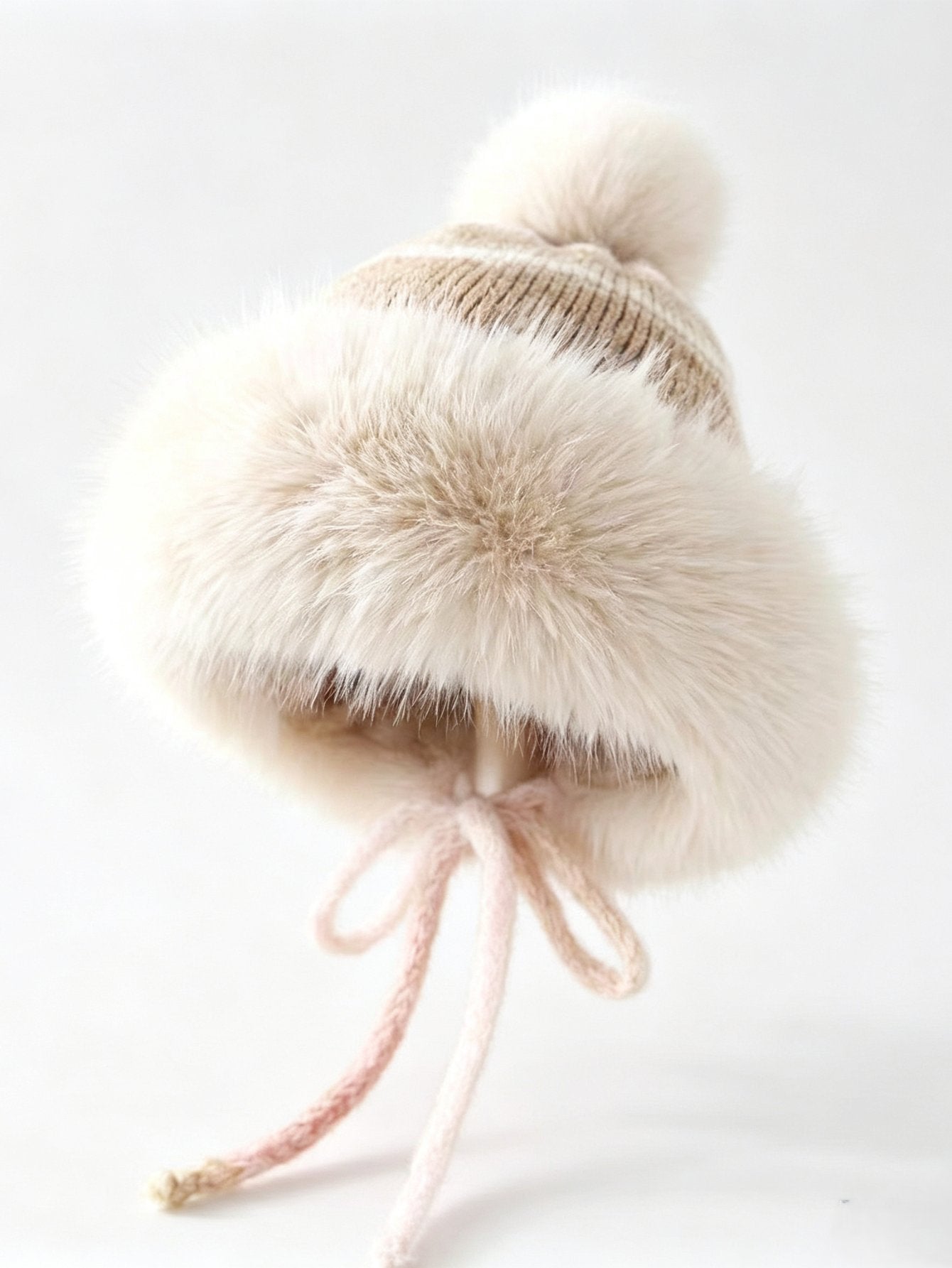 Cozy Faux Fur Trim Winter Hat