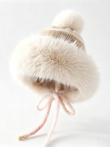 Cozy Faux Fur Trim Winter Hat