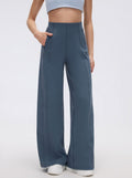 High Waisted Zipper Pocket Wide Leg Pants