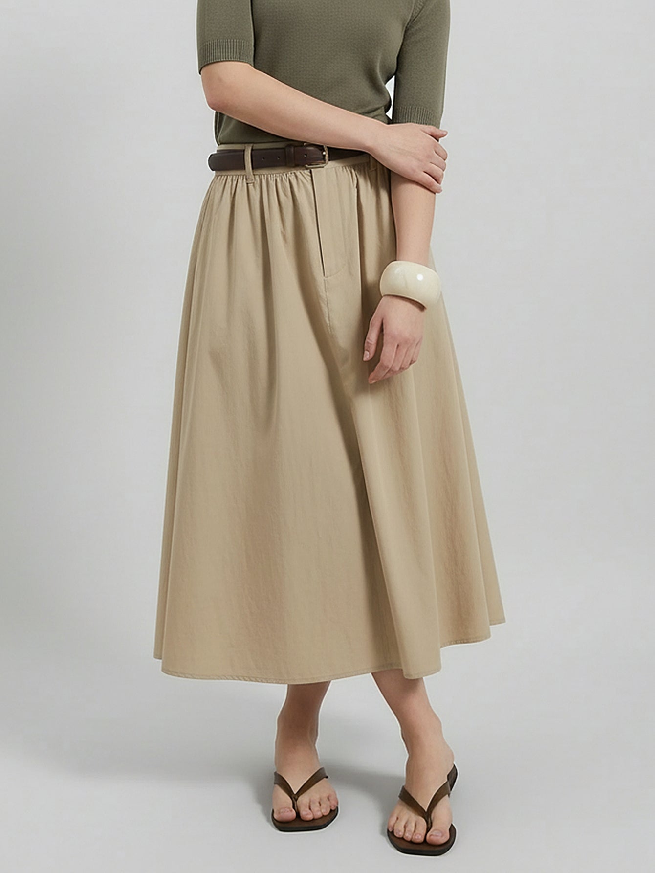 Include Belted A-line Skirt