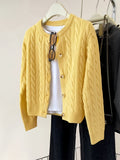 Cozy Cable Knit Button Cardigan