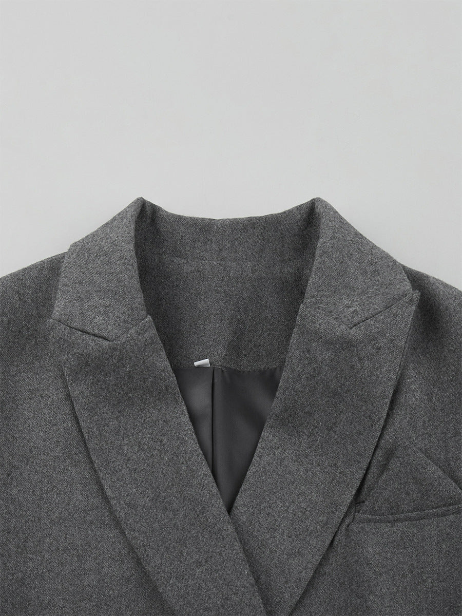 Oversized Double Breasted Wool Blazer