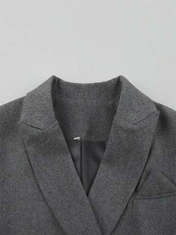 Oversized Double Breasted Wool Blazer