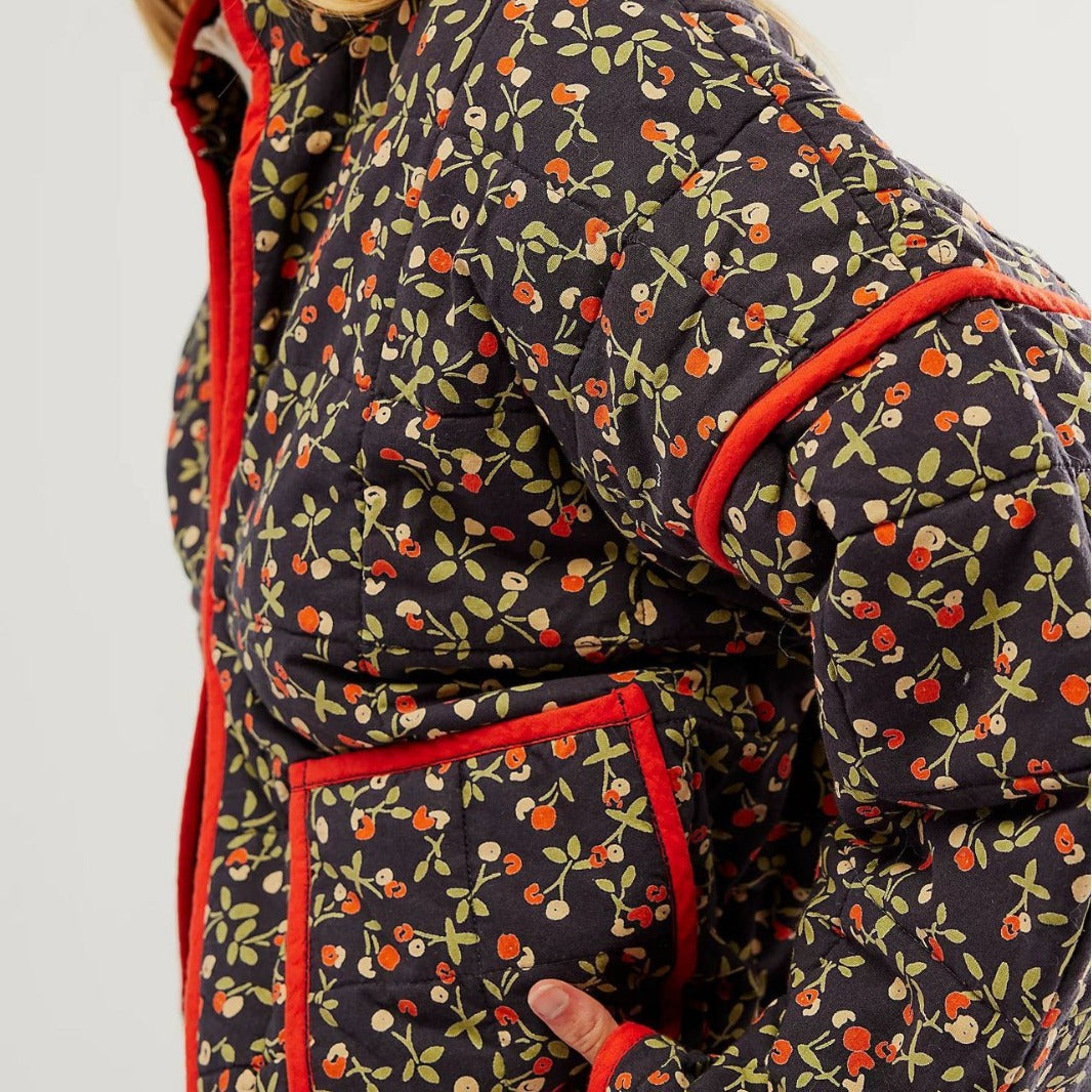 Floral Quilted Lightweight Padded Jacket