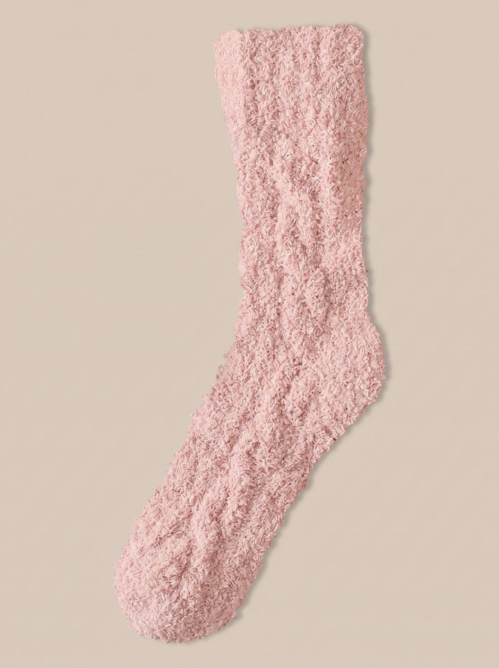 Cozy Plush Cable Knit Socks