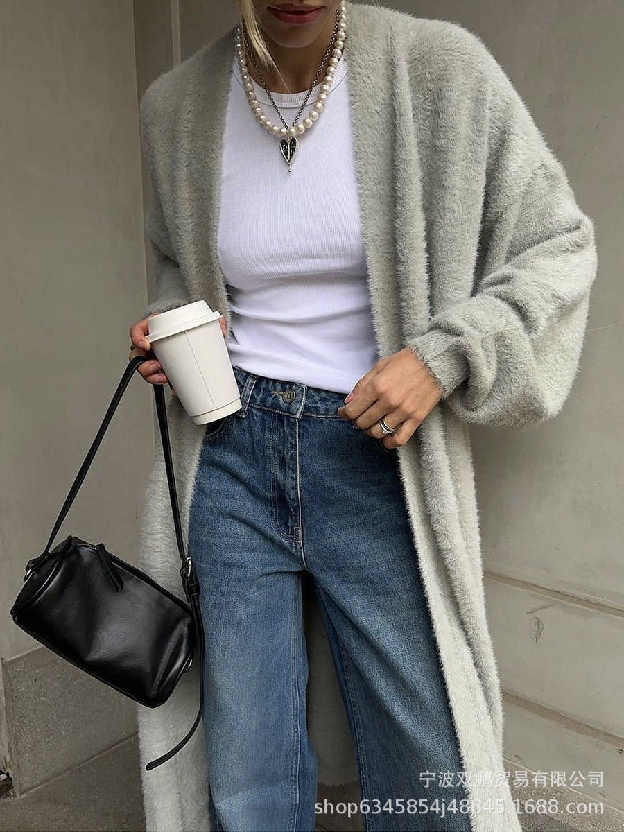Cozy Fuzzy Cardigan Sweater Set