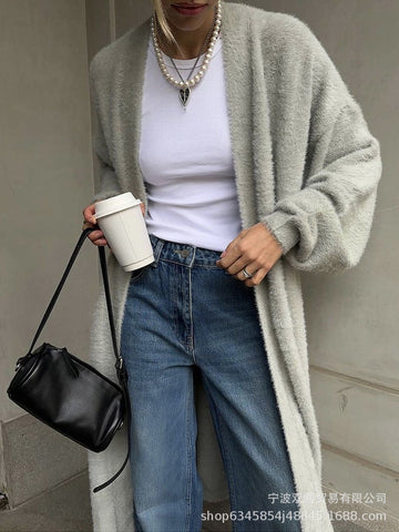 Cozy Fuzzy Cardigan Sweater Set