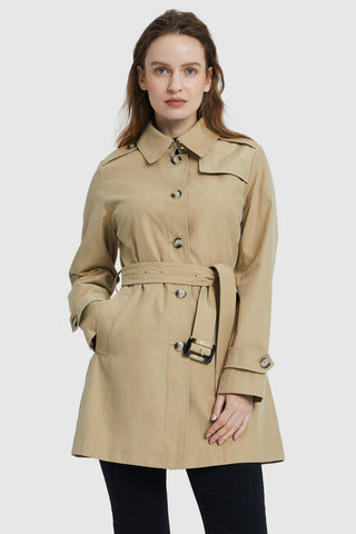 Classic Belted Double Breasted Trench Coat