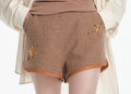 Embellished Wool Blend Lounge Shorts